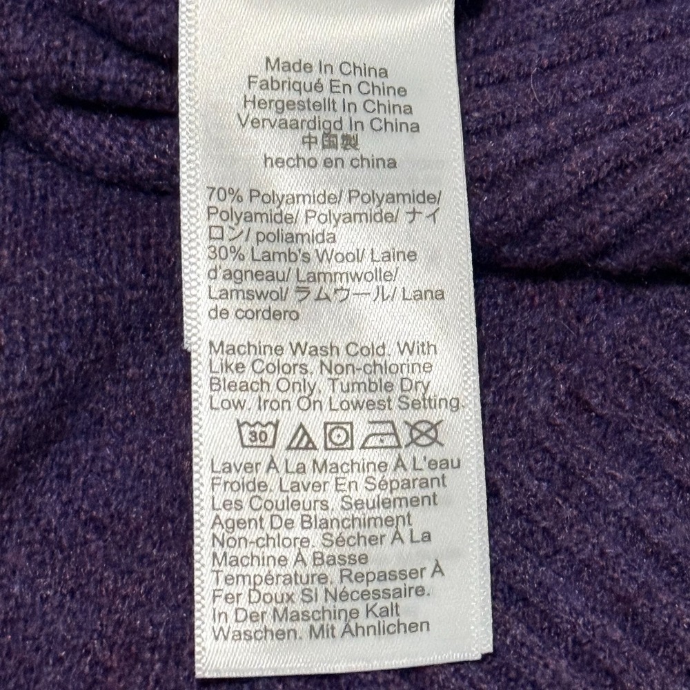 J.Crew Lambswool Blend Crewneck Sweater Men XXL Purple Raglan AA027 NWT - Picture 6 of 13